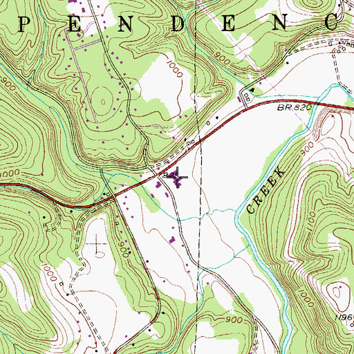 Topographic Map of Independence Township Hall, PA