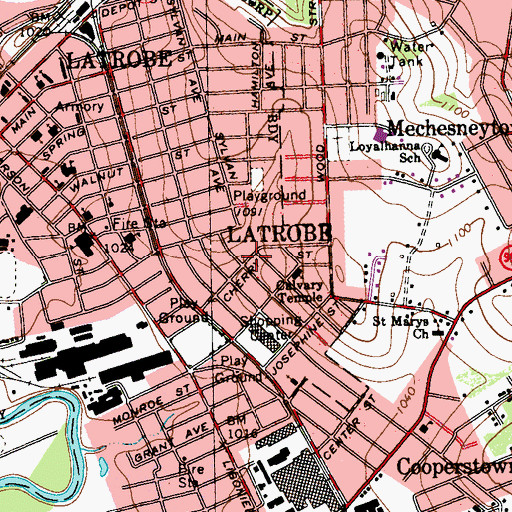 Topographic Map of Jack and Jill Nursery School, PA