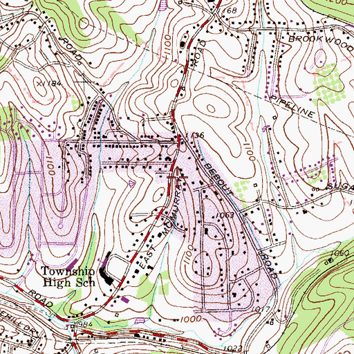 Topographic Map of Justabout Kids, PA