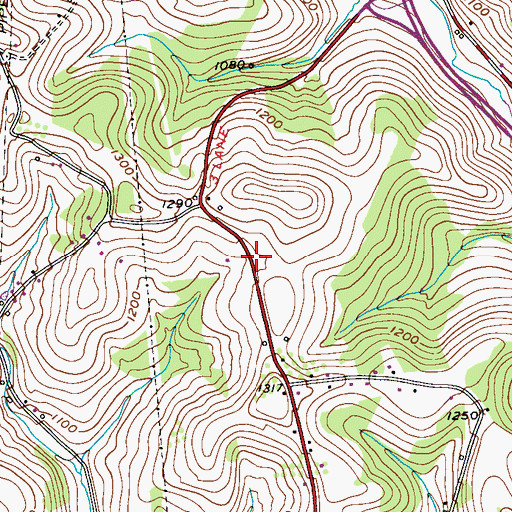 Topographic Map of Kathys Day Care Center, PA