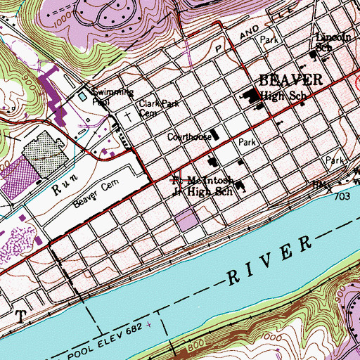 Topographic Map of Kiddie Korner Child Development Center, PA