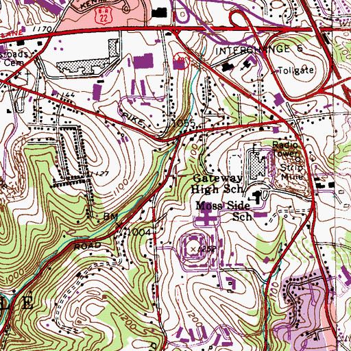Topographic Map of Kinder Care Learning Center, PA