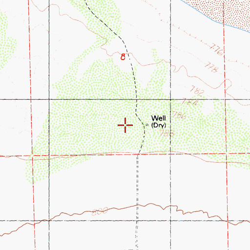 Topographic Map of Greens Mill, CA