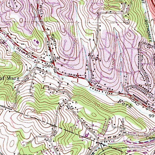 Topographic Map of Kinder Care Learning Center, PA
