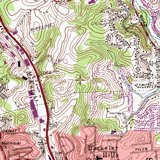 Topographic Map of Kinder Care Learning Center, PA