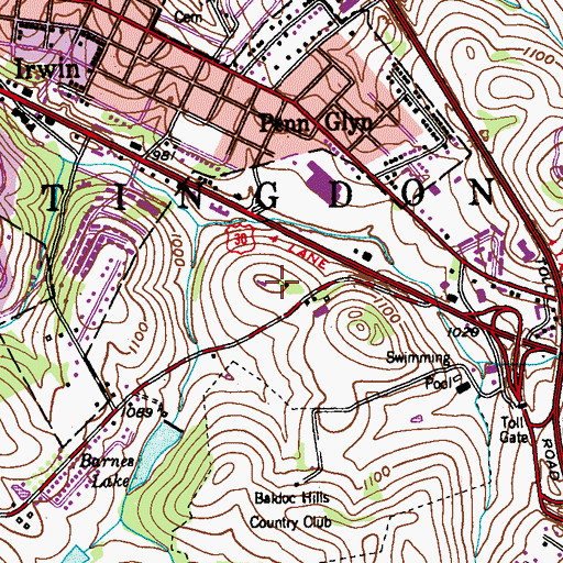 Topographic Map of Kinder Care Learning Center, PA