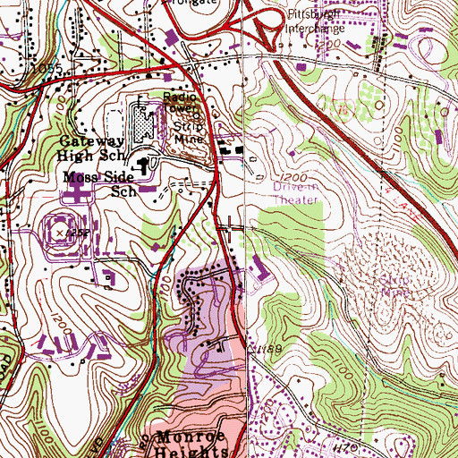 Topographic Map of Learning Tree Day Care Center, PA