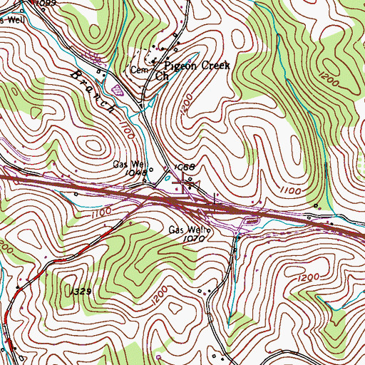 Topographic Map of Lil Tots Day Care Center, PA