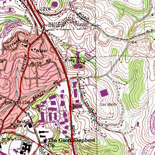 Topographic Map of CCAC Boyce Child Development Center, PA