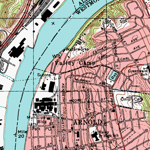 Topographic Map of Choice Child Care Center, PA