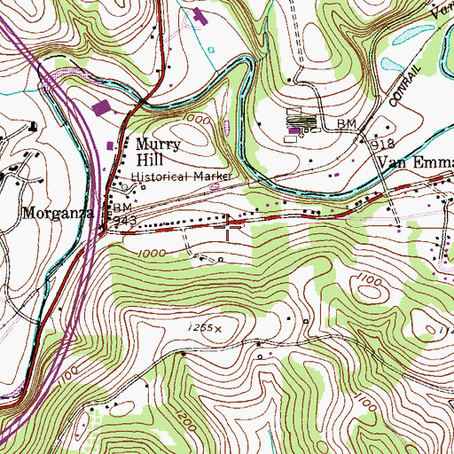 Topographic Map of All Saints Greek Orthodox Church, PA