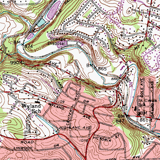Topographic Map of Allison Park Church, PA