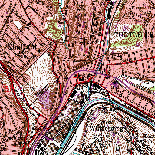 Topographic Map of Calvary United Church of Christ, PA
