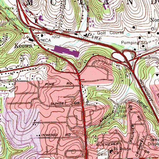 Topographic Map of Child Evangelism Fellowship of Western Pennsylvania, PA