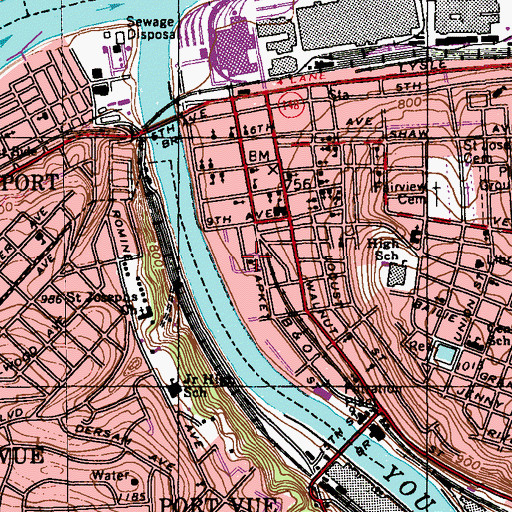 Topographic Map of Christ Temple African Methodist Episcopal Church, PA