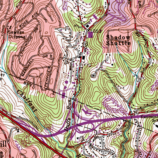 Topographic Map of Christian Church in Pennsylvania, PA