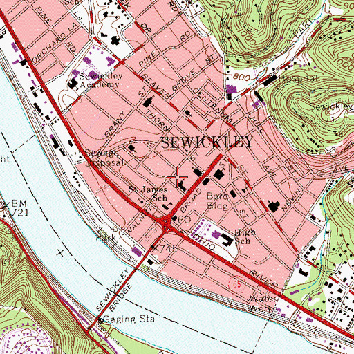 Topographic Map of Christy House, PA