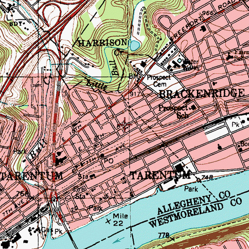 Topographic Map of Church of Christ, PA