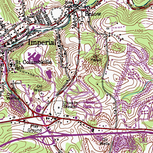 Topographic Map of Church of the Living Christ, PA