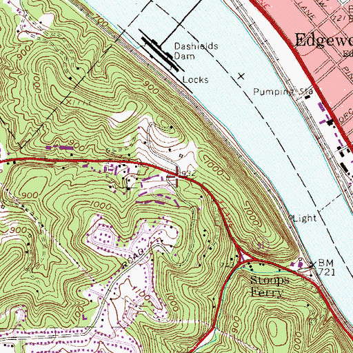 Topographic Map of Church of the Nazarene, PA
