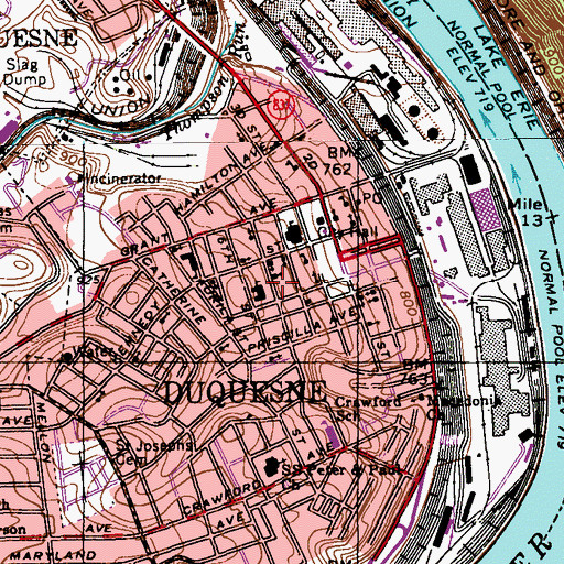 Topographic Map of City of Hope Church of the Nazarene, PA