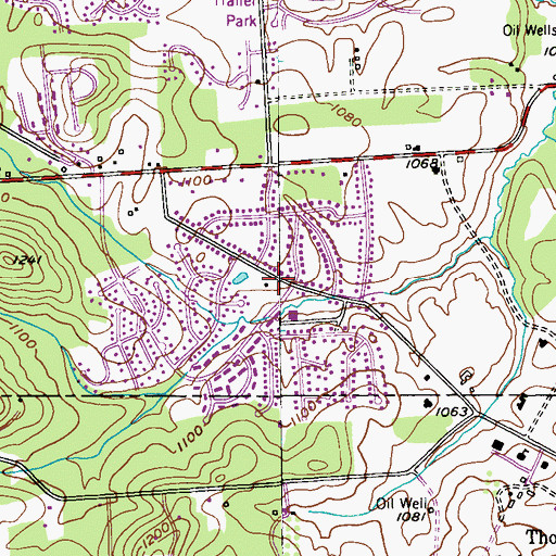 Topographic Map of Cranberry Baptist Church, PA