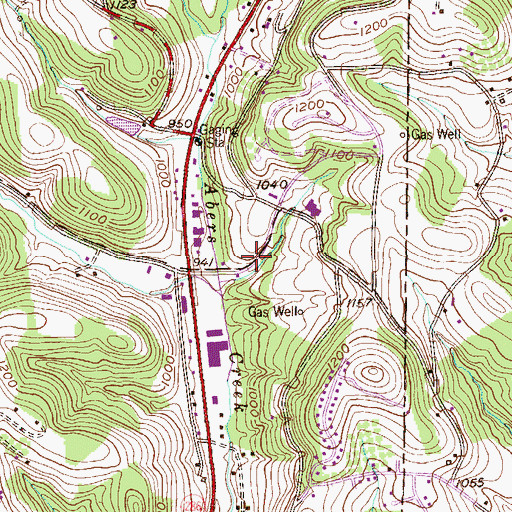 Topographic Map of Crossroads Vineyard Christian Fellowship Church, PA