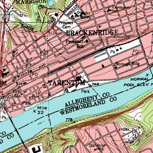 Topographic Map of Dayspring Christian Center, PA