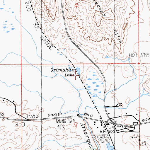 Topographic Map of Grimshaw Lake, CA