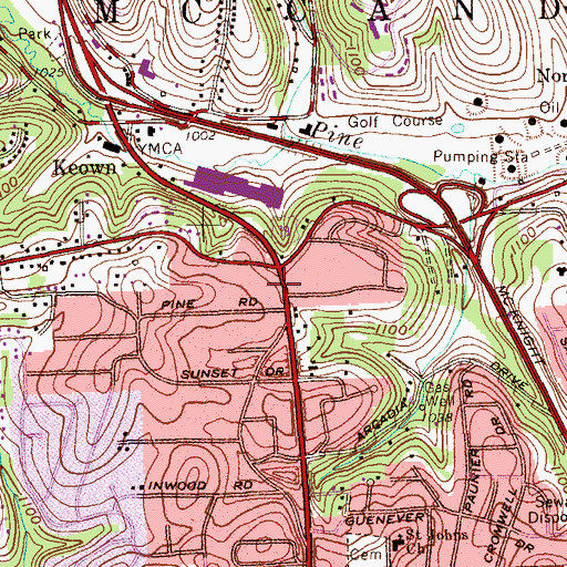 Topographic Map of Evangelical Lutheran Church in America, PA