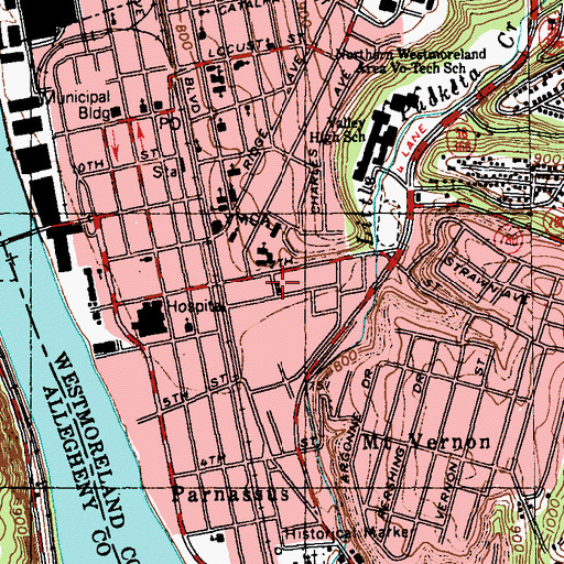 Topographic Map of Faith Tabernacle, PA