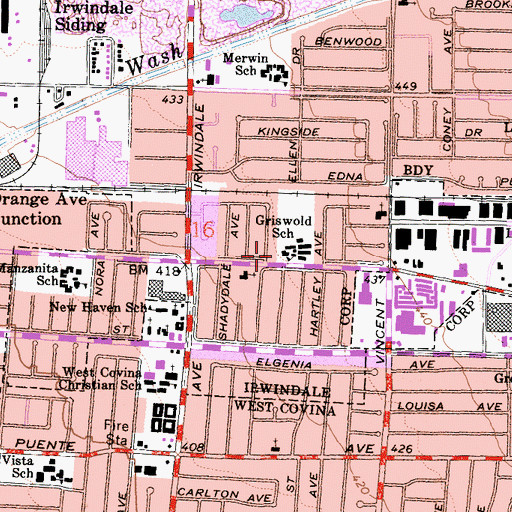 Topographic Map of Griswold School, CA