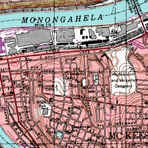 Topographic Map of First Church of the Open Bible, PA