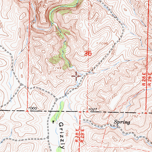 Topographic Map of Grizzly Gulch, CA