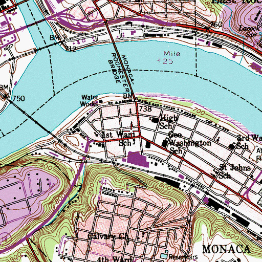 Topographic Map of Lutheran Church of the Redeemer Day Care Center, PA