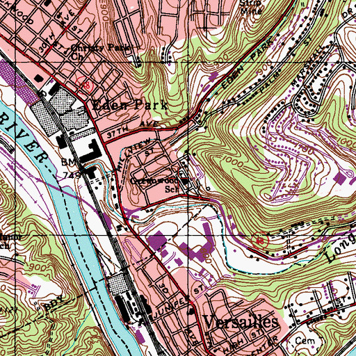 Topographic Map of Maplewood Kids Day Care Center, PA