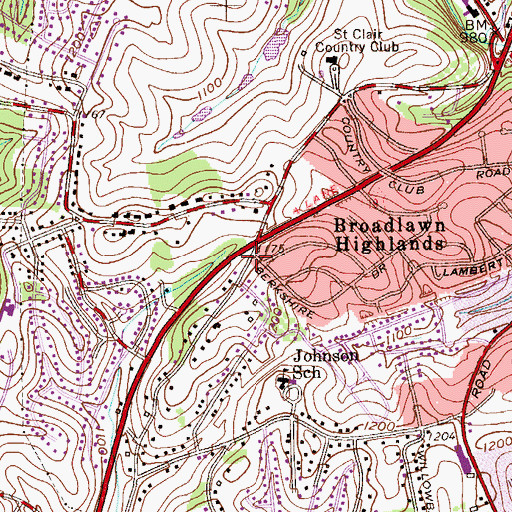 Topographic Map of Montessori Early Childhood Center, PA