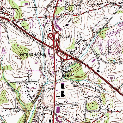 Topographic Map of North Pittsburgh Childrens House, PA