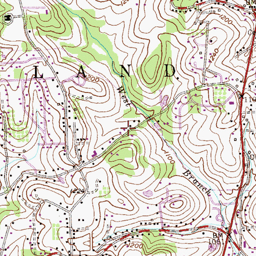 Topographic Map of Northern Tier Regional Library, PA