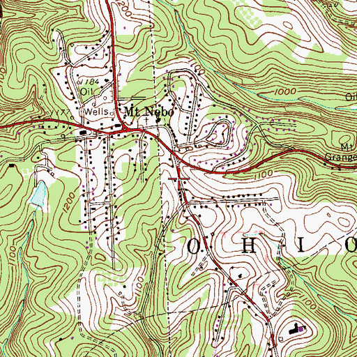 Topographic Map of Ohio Police Department, PA