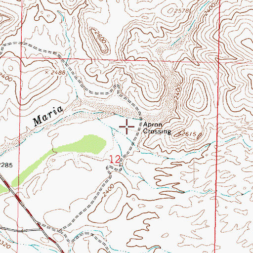Topographic Map of Apron Crossing, AZ