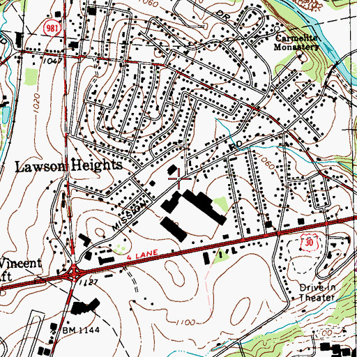 Topographic Map of Prince of Peace Nursery, PA
