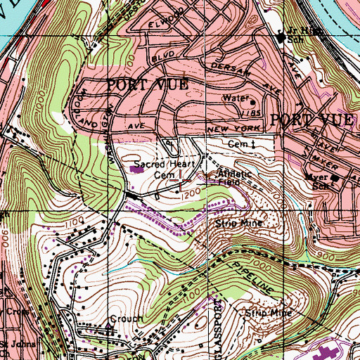 Topographic Map of Professional Development and Learning Support Services, PA