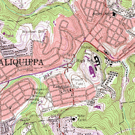 Topographic Map of Rhyming Thyme Day Care Center, PA