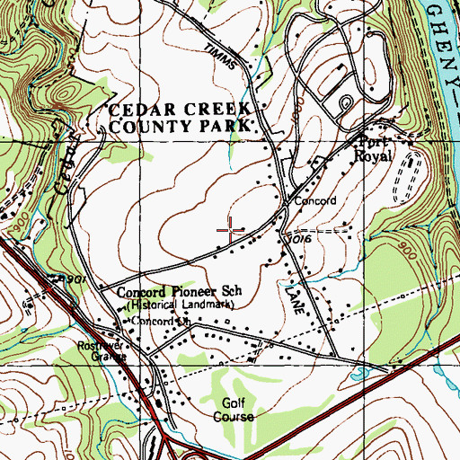 Topographic Map of Rostraver Township Hall, PA