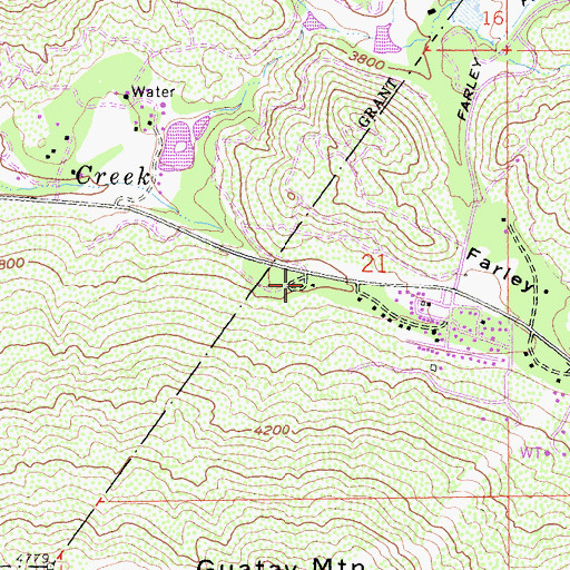 Topographic Map of Guatay Campground, CA