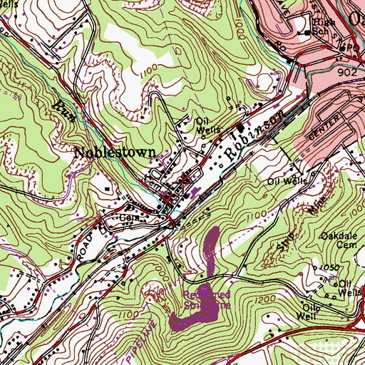 Topographic Map of Saint Patrick Church Social Hall, PA