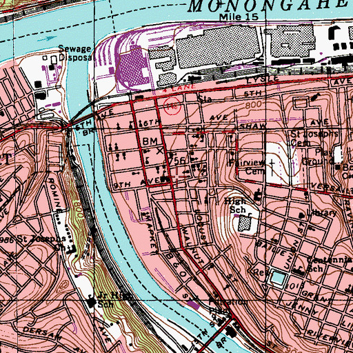 Topographic Map of Salvation Army Day Care Center, PA