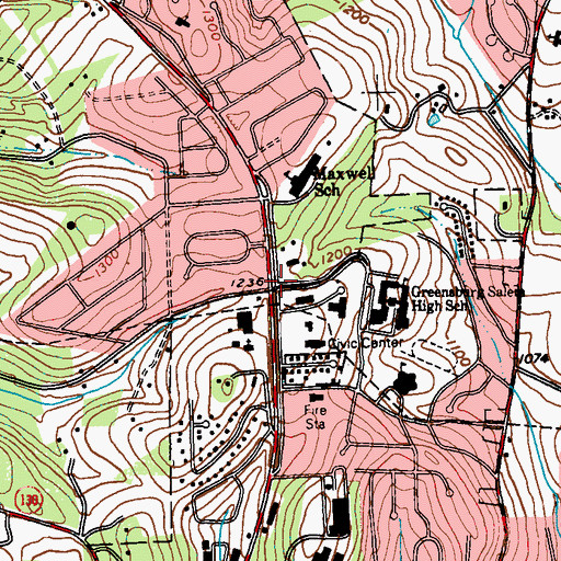 Topographic Map of Seton Hill Day Care Center, PA