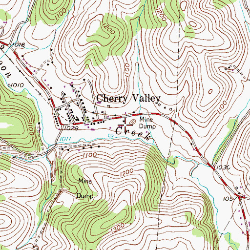 Topographic Map of Smith Township Police Department, PA